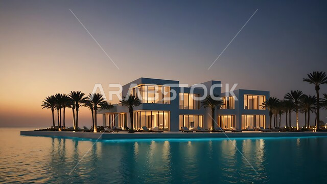 الفن الهندسي المعماري للمنتجعات والفنادق في الامارات العربية المتحدة، أنشطة صيفية ترفيهية، جزيرة في مدينة دبي، أماكن ومعالم سياحية، جذب واستقطاب السياح من انحاء العالم