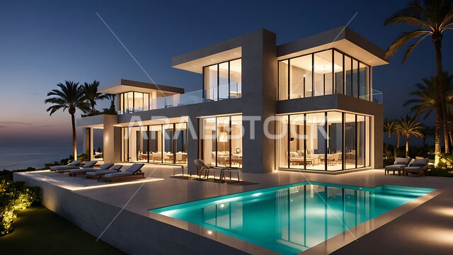 جذب واستقطاب السياح من انحاء العالم، الفن الهندسي المعماري للمنتجعات والفنادق في الامارات العربية المتحدة، أنشطة صيفية ترفيهية، صورة جوية لجزيرة في مدينة دبي، أماكن ومعالم سياحية