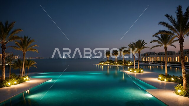 الفن الهندسي المعماري للمنتجعات والفنادق في الامارات العربية المتحدة، أنشطة صيفية ترفيهية، جزيرة في مدينة دبي، أماكن ومعالم سياحية، جذب واستقطاب السياح من انحاء العالم