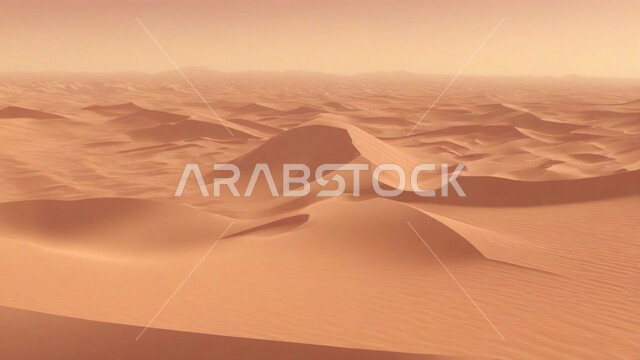 التشكلات و التكوينات الرملية في صحراء المملكة العربية السعودية، التضاريس في البراري، الهضاب و التلال من الرمال الناعمة الذهبية، مناطق البادية والبيئة الطبيعية الصحراوية, خلفية الطبيعة