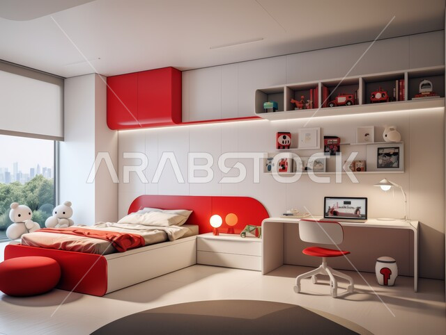 غرفة نوم بتصميم معاصر حديث ، ديكورات داخليه ، أثاث منزلي فاخر، تصاميم عصرية راقيه، شقق وفلل سكنية ، فنادق ومنتجعات في المملكة العربية السعودية 