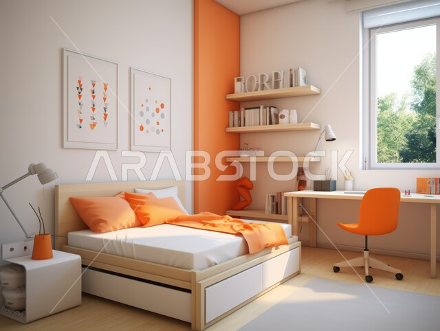 غرفة نوم بتصميم معاصر حديث ، ديكورات داخليه ، أثاث منزلي فاخر، تصاميم عصرية راقيه، شقق وفلل سكنية ، فنادق ومنتجعات في المملكة العربية السعودية 