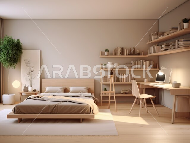 Modern luxury designs, bedroom with modern contemporary design, interior home decorations, luxury home furniture, residential apartments and villas, hotels and resorts in the Kingdom of Saudi Arabia