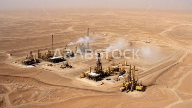 مصافي تكرير النفط والغاز, صناعات ومشاريع بتروكيماوية، مفهوم هندسة البترول في دول الخليج, النهضة بالاقتصاد الوطني السعودي, الأبراج والهياكل المعدنية في الأراضي الصحراوية, مستودعات وخزانات كبيرة وضخمة, مصانع ومناجم الوقود في المملكة العربية السعودية