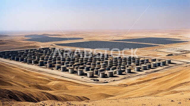 مستودعات وخزانات كبيرة وضخمة, الأبراج والهياكل المعدنية في الأراضي الصحراوية, مصافي تكرير النفط والغاز, صناعات ومشاريع بتروكيماوية، مفهوم هندسة البترول في دول الخليج, النهضة بالاقتصاد الوطني السعودي, مصانع ومناجم الوقود في المملكة العربية السعودية