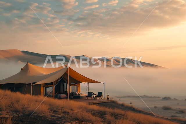 Enjoy exciting experiences in desert areas, adventures and wild outings, enjoyable youth camping atmosphere, popular tents on soft golden sands, quiet atmosphere and sessions, tourist camps in the deserts of the Kingdom of Saudi Arabia