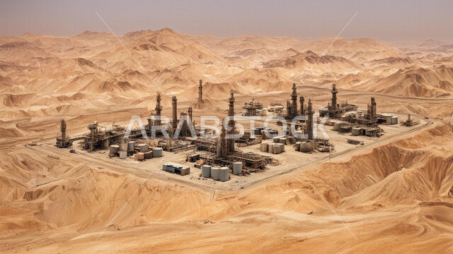 صناعات ومشاريع بتروكيماوية، مصافي تكرير النفط والغاز, مفهوم هندسة البترول في دول الخليج, النهضة بالاقتصاد الوطني السعودي, الأبراج والهياكل المعدنية في الأراضي الصحراوية, مستودعات وخزانات كبيرة وضخمة, مصانع ومعامل الوقود في المملكة العربية السعودية