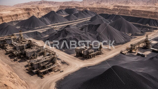 كميات ضخمة من إنتاج الفحم الوطني، مناجم الفحم الطبيعي العربية، مناطق التنقيب عن الثروات الباطنية، الطبيعة الصخرية وتضاريس السلاسل الجبلية، المرتفعات وقمم الجبال في المملكة العربية السعودية