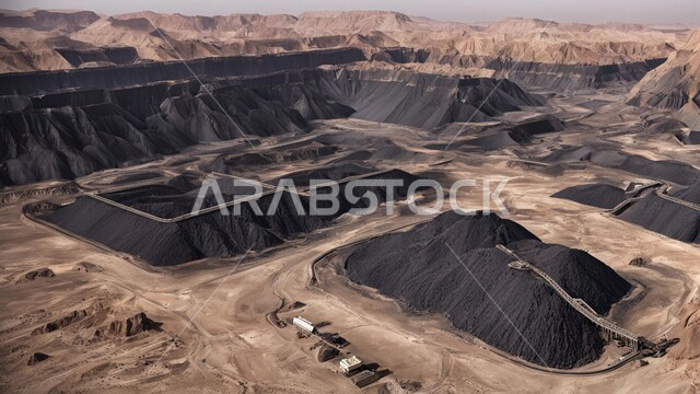 كميات ضخمة من إنتاج الفحم الوطني، مناجم الفحم الطبيعي العربية، مناطق التنقيب عن الثروات الباطنية، الطبيعة الصخرية وتضاريس السلاسل الجبلية، المرتفعات وقمم الجبال في المملكة العربية السعودية