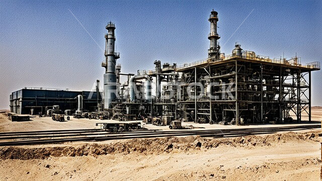 صناعات ومشاريع بيتروكيماوية، التطور الهندسي والعمراني لمصافي البترول في المملكة العربية السعودية، مصفاة نفط على الرمال الذهبية الناعمة، مناخ قاسي وجاف، اعتماد التقنيات والتكنولوجيا الحديثة في إنتاجية النفط والغاز، ادوات ومعدات ضخمة وحديثة