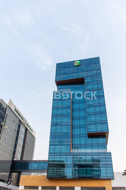 Modern architectural design, modern banking transactions, Dubai Islamic Bank building in Deira area of ​​Dubai, banks and commercial banks in the United Arab Emirates