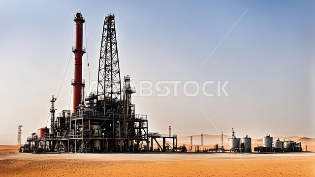 صناعات ومشاريع بيتروكيماوية، التطور الهندسي والعمراني لمصافي البترول في المملكة العربية السعودية، مصفاة نفط على الرمال الذهبية الناعمة، مناخ قاسي وجاف، اعتماد التقنيات والتكنولوجيا الحديثة في إنتاجية النفط والغاز، ادوات ومعدات ضخمة وحديثة