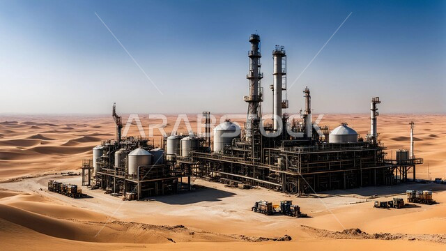 صناعات ومشاريع بيتروكيماوية، التطور الهندسي والعمراني لمصافي البترول في المملكة العربية السعودية، مصفاة نفط على الرمال الذهبية الناعمة، مناخ قاسي وجاف، اعتماد التقنيات والتكنولوجيا الحديثة في إنتاجية النفط والغاز، ادوات ومعدات ضخمة وحديثة