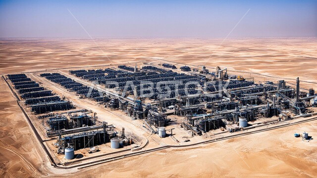 التطور الهندسي والعمراني لمصافي البترول في المملكة العربية السعودية، مصفاة نفط على الرمال الذهبية الناعمة، مناخ قاسي وجاف، اعتماد التقنيات والتكنولوجيا الحديثة في إنتاجية النفط والغاز، صناعات ومشاريع بيتروكيماوية، ادوات ومعدات ضخمة وحديثة