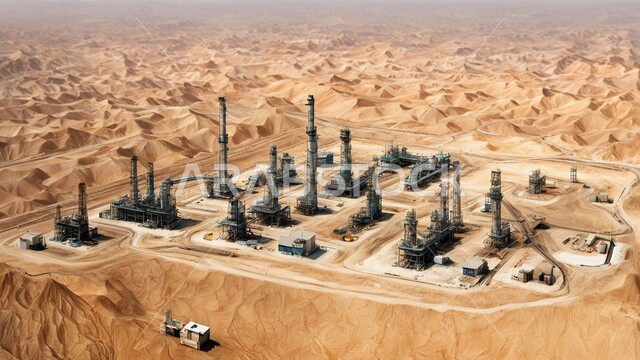 التطور الهندسي والعمراني لمصافي البترول في المملكة العربية السعودية، مصفاة نفط على الرمال الذهبية الناعمة، مناخ قاسي وجاف، اعتماد التقنيات والتكنولوجيا الحديثة في إنتاجية النفط والغاز، صناعات ومشاريع بيتروكيماوية، ادوات ومعدات ضخمة وحديثة