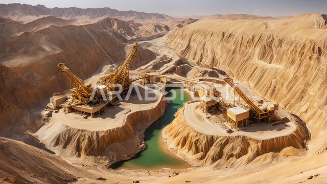 مناجم الذهب العربي الأصيل، مناطق التنقيب عن الثروات الباطنية, المعدات و الآلات الثقيلة الضخمة, أعمال الحفر و التعدين, معامل و مصانع المملكة العربية السعودية, النهضة بالاقتصاد الوطني السعودي, ادوات حفر الأنفاق و المناجم تحت الأرض