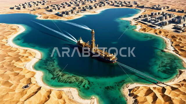 مستودعات وخزانات كبيرة وضخمة, الأبراج والهياكل المعدنية في الأراضي الصحراوية, مصافي تكرير النفط والغاز, صناعات ومشاريع بتروكيماوية، مفهوم هندسة البترول في دول الخليج, النهضة بالاقتصاد الوطني السعودي, مصانع ومناجم الوقود في المملكة العربية السعودية