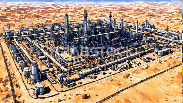 مستودعات وخزانات كبيرة وضخمة, الأبراج والهياكل المعدنية في الأراضي الصحراوية, مصافي تكرير النفط والغاز, صناعات ومشاريع بتروكيماوية، مفهوم هندسة البترول في دول الخليج, النهضة بالاقتصاد الوطني السعودي, مصانع ومناجم الوقود في المملكة العربية السعودية