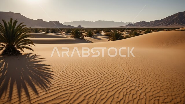 النباتات الشوكية في مناطق البادية والبيئة الطبيعية الصحراوية، التضاريس والمرتفعات والقمم الجبلية في البراري، التكوينات والتشكيلات الصخرية في صحراء المملكة العربية السعودية، الرمال الناعمة والكثبان الرملية الذهبية، خلفيات الطبيعة .