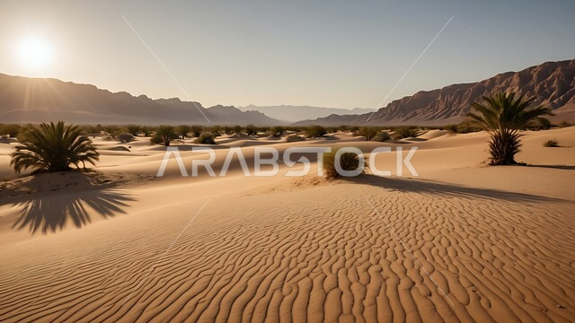 النباتات الشوكية في مناطق البادية والبيئة الطبيعية الصحراوية، التضاريس والمرتفعات والقمم الجبلية في البراري، التكوينات والتشكيلات الصخرية في صحراء المملكة العربية السعودية، الرمال الناعمة والكثبان الرملية الذهبية، خلفيات الطبيعة .
