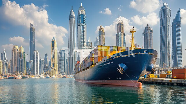 الاقتصاد البحري لنقل واستلام كونتينرات التخزين, ميناء شحن البضائع و الحاويات التجارية, مرفأ تجاري لتوصيل السلع والمنتجات المحلية عبر السفن في البحار, استيراد وتصدير البضاعة في المملكة العربية السعودية