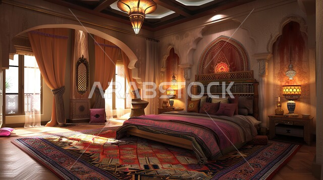 ديكور داخلي وتصميم عصري على الطراز الحديث للبيوت، تحف واكسسوارات فاخرة لغرف النوم، سرير مريح وأثاث منزلي راقي، الفلل والشقق السكنية في المملكة العربية السعودية