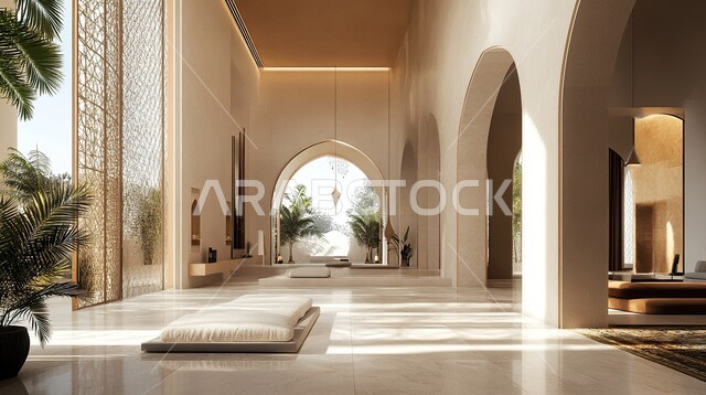 استخدام الطراز الفني الأنيق في الآثاث المنزلي, الاهتمام في نباتات الزينة الخضراء, فنادق ومنتجعات فاخره, تصميمات عصرية على الطراز الحديث، تصاميم داخلية متميزة للفلل والشقق السكنية في المملكة العربية السعودية