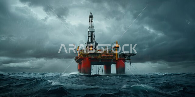 مستودعات ضخمة و كبيرة، صناعات ومشاريع بيتروكيماوية، هندسات ومعدات صناعية, مصانع ومعامل المملكة العربية السعودية، مصنع تكرير النفط والغاز وسط البحر، مصفاة دخان المعامل