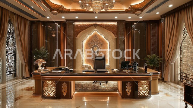 تجهيزات مكتبية حديثة و أثاث أنيق و مريح, تصاميم عصرية لمكاتب الشركات في المملكة العربية السعودية, غرفة القراءة و الجلوس, الديكورات الداخلية الفاخرة, مكتب بديكور راقي و مميز على الطراز الحديث