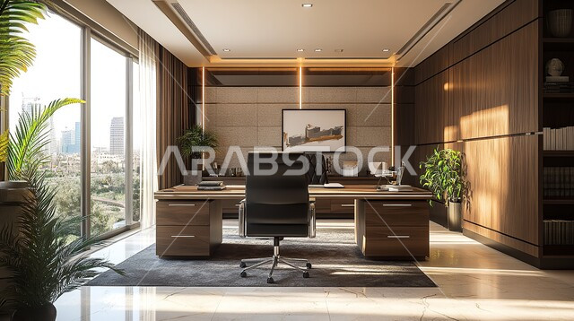 تجهيزات مكتبية حديثة و أثاث أنيق و مريح, تصاميم عصرية لمكاتب الشركات في المملكة العربية السعودية, غرفة القراءة و الجلوس, الديكورات الداخلية الفاخرة, مكتب بديكور راقي و مميز على الطراز الحديث