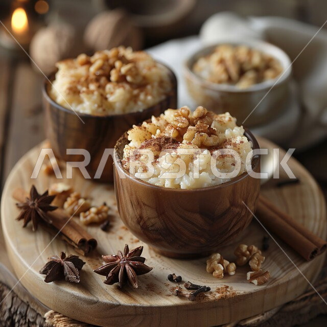 أطباق الفطور المغذية والمفيدة، طبق من الحبوب بالحليب والأرز المزين بالمكسرات المحمصة، منتجات محلية وطنية، مأكولات غنية بالسكريات والسعرات الحرارية، فنون التقديم في مطاعم المملكة العربية السعودية