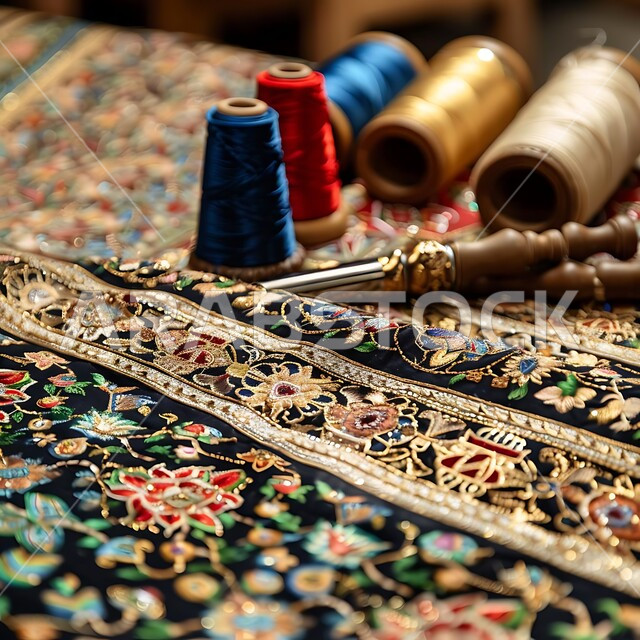 أعمال تقليدية شعبية, مشغولات وصناعات يدوية, فن ومهارة الخياطة والغزل, الرسم والزخرفة على الأقمشة باستخدام الخيوط الملونة والأدوات الخاصة بالتطريز, الفخر والتباهي بالحرف والتراث الخليجي السعودي