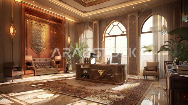 تصاميم عصرية لمكاتب الشركات في المملكة العربية السعودية, غرفة القراءة و الجلوس, الديكورات الداخلية الفاخرة, مكتب بديكور راقي و مميز على الطراز الحديث, تجهيزات مكتبية حديثة و أثاث أنيق و مريح