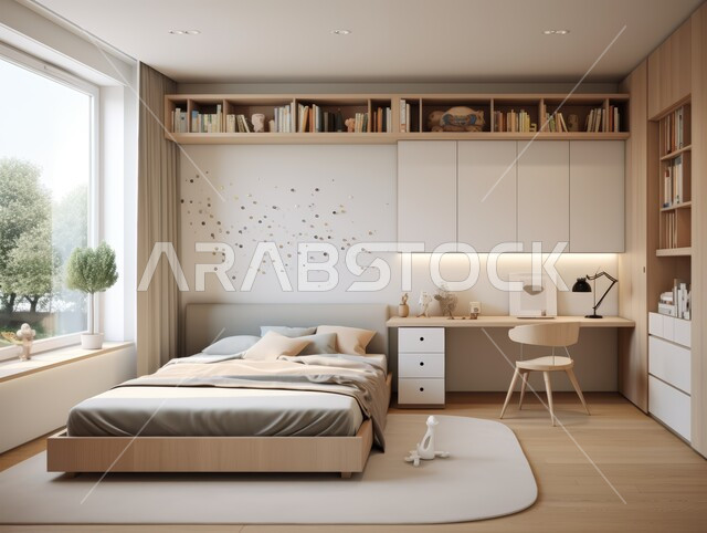 غرفة نوم بتصاميم معاصرة وراقية، أثاث منزلي فاخر باللون الابيض، ديكورات داخلية مميزة, التصاميم الداخلية لغرف النوم على الطراز الحديث في الفلل والشقق السكنية في المملكة العربية السعودية، إكسسوارات وتحف فنية