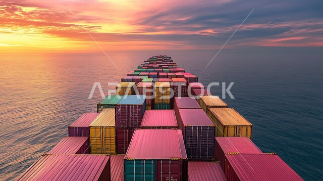 إستيراد وتصدير البضاعة من خلال استخدام الوسائل المتطورة الحديثه، تجارة وبيع السلع والمنتجات المحلية عبر السفن في البحار، ميناء شحن البضائع و الحاويات التجارية, موانئ المملكة العربية السعودية, نقل واستلام كونتينرات التخزين عبر الاقتصاد البحري