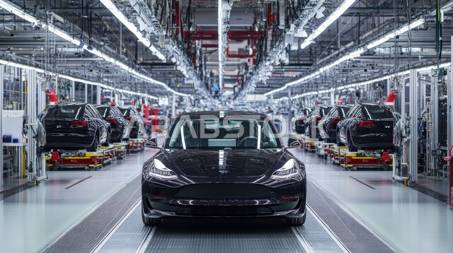 استخدام أجهزة متطورة في انتاج وتصنيع السيارات الحديثة، الاعتماد على التشغيلات الآلية لأذرع الروبوتات في معامل ومصانع المملكة، رؤية مستقبلية سعودية 2030، تحقيق الثورة الصناعية، خط الانتاج الآلي في تجميع قطع السيارة وتركبيها