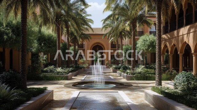 الفن الهندسي المعماري على الطراز الحديث، تصميمات وديكورات فخمة، تصاميم عصرية و فاخرة للشقق والفلل السكنية السياحية، القصور والفنادق والأبنية المتميزة، النمو والتقدم العمراني في المملكة العربية السعودية، الاهتمام بزراعة الأشجار والنباتات الخضراء