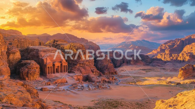 Highlands, mountain peaks and slopes, mountain ranges, rock formations and formations in desert areas, sand dunes and valleys in the wilderness, famous tourist places in Saudi Arabia, nature background