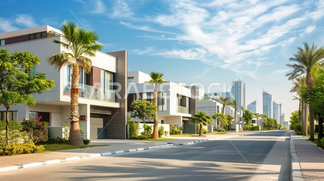 تصميمات وديكورات فخمة، الفن الهندسي المعماري على الطراز الحديث المتميز، تصاميم عصرية و فاخرة للشقق والفلل السكنية السياحية، الفنادق والأبنية المتميزة، النمو والتقدم العمراني في المملكة العربية السعودية، الاهتمام بزراعة الأشجار والنباتات الخضراء