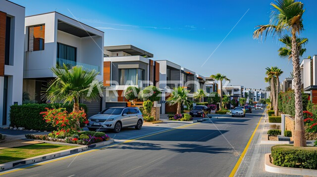 تصميمات وديكورات فخمة، الفن الهندسي المعماري على الطراز الحديث المتميز، تصاميم عصرية و فاخرة للشقق والفلل السكنية السياحية، الفنادق والأبنية المتميزة، النمو والتقدم العمراني في المملكة العربية السعودية، الاهتمام بزراعة الأشجار والنباتات الخضراء