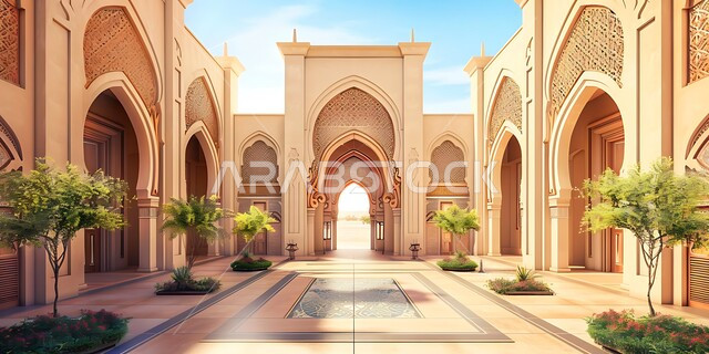 الديكورات والتصاميم الخارجية الحديثة، الفن الهندسي المعماري على الطراز الاسلامي للمساجد في المملكة العربية السعودية، أماكن ومعالم دينية مقدسة, نداء المسلمين لأداء الفرائض والصلوات, مفهوم العبادة والتقرب إلى الله