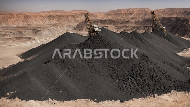 كميات ضخمة من إنتاج الفحم الوطني، مناجم الفحم الطبيعي العربية، مناطق التنقيب عن الثروات الباطنية، الطبيعة الصخرية وتضاريس السلاسل الجبلية، المرتفعات وقمم الجبال في المملكة العربية السعودية