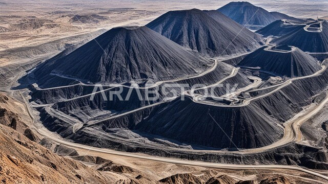 كميات ضخمة من إنتاج الفحم الوطني، مناجم الفحم الطبيعي العربية، مناطق التنقيب عن الثروات الباطنية، الطبيعة الصخرية وتضاريس السلاسل الجبلية، المرتفعات وقمم الجبال في المملكة العربية السعودية