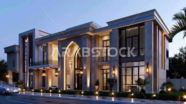 ديكورات خارجية غريبة للمنازل مبتكرة وحديثة، أماكن ترفيهية في المناطق السياحية، تصاميم عصرية مع واجهات زجاجية، الفن الهندسي المعماري على الطراز الحديث للفلل والشقق السكنية في المملكة العربية السعودية، الاهتمام بزراعة الاشجار الخضراء