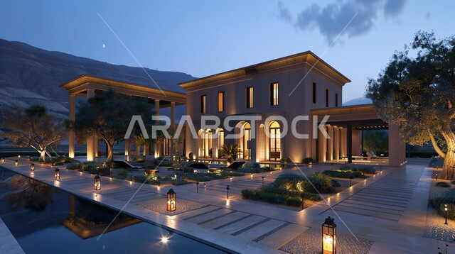 ديكورات خارجية غريبة للمنازل مبتكرة وحديثة، أماكن ترفيهية في المناطق السياحية، تصاميم عصرية مع واجهات زجاجية، الفن الهندسي المعماري على الطراز الحديث للفلل والشقق السكنية في المملكة العربية السعودية، الاهتمام بزراعة الاشجار الخضراء