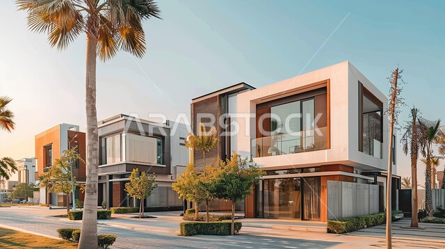 ديكورات خارجية غريبة للمنازل مبتكرة وحديثة، أماكن ترفيهية في المناطق السياحية، تصاميم عصرية مع واجهات زجاجية، الفن الهندسي المعماري على الطراز الحديث للفلل والشقق السكنية في المملكة العربية السعودية، الاهتمام بزراعة الاشجار الخضراء