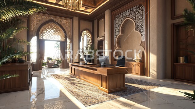 تجهيزات مكتبية حديثة و أثاث أنيق و مريح, تصاميم عصرية لمكاتب الشركات في المملكة العربية السعودية, غرفة القراءة و الجلوس, الديكورات الداخلية الفاخرة, مكتب بديكور راقي و خشبي على الطراز الحديث