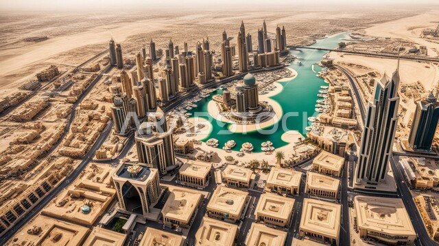 الفن الهندسي المعماري للأبراج وناطحات السحاب, رؤية مستقبلية 2031,  منظر تخيلي مستقبلي للتقدم و النمو العمراني للمباني والمنشآت التجارية الشاهقة في الامارات العربية المتحدة, بناء مستقبل حضاري ومتطور