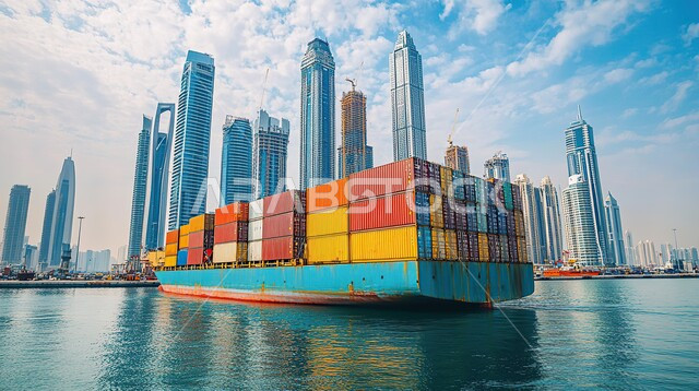 تصدير واستيراد البضاعة في المملكة العربية السعودية، الاقتصاد البحري لنقل واستلام كونتينرات التخزين، ميناء شحن البضائع و الحاويات التجارية، مرفأ تجاري لتوصيل السلع والمنتجات المحلية عبر السفن في البحار