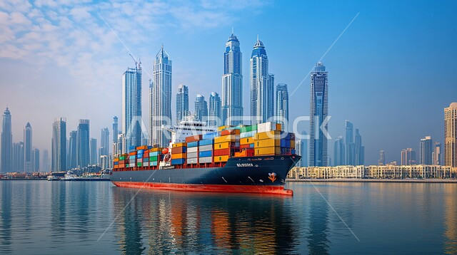 تصدير واستيراد البضاعة في المملكة العربية السعودية، الاقتصاد البحري لنقل واستلام كونتينرات التخزين، ميناء شحن البضائع و الحاويات التجارية، مرفأ تجاري لتوصيل السلع والمنتجات المحلية عبر السفن في البحار